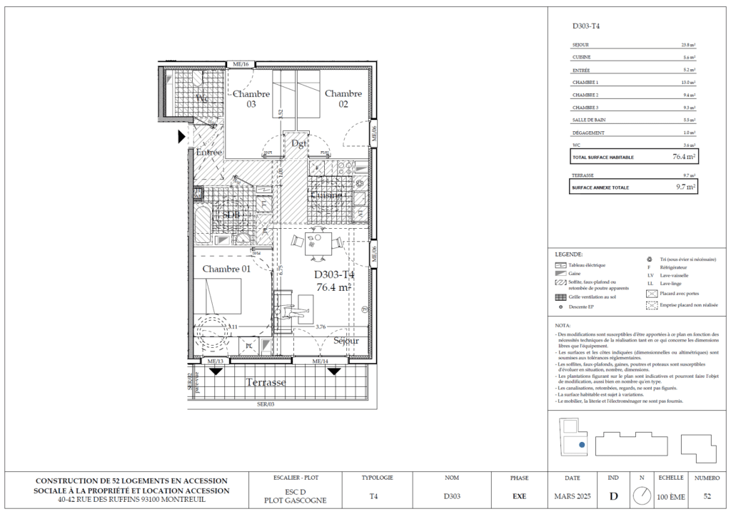 Plan logement D303