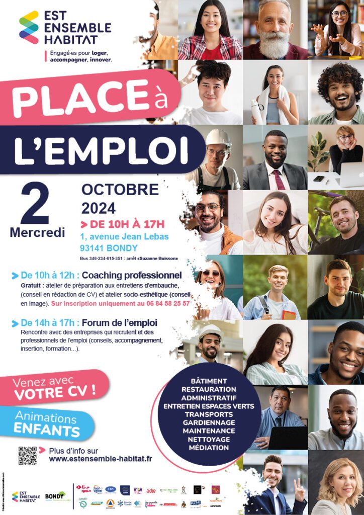 Place emploi 2 octobre 2024 Bondy h