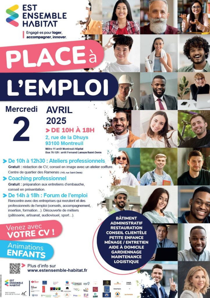 Place emploi 2 avril 2025 Montreuil